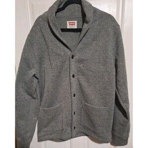Levi's Button Up  Gray Cardigan Sweater Size Large